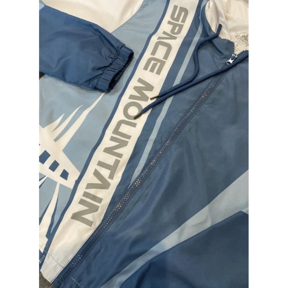 Disney Parks Space Mountain Adult Windbreaker Hooded Jacket 2X New W/Tags - Picture 3 of 5